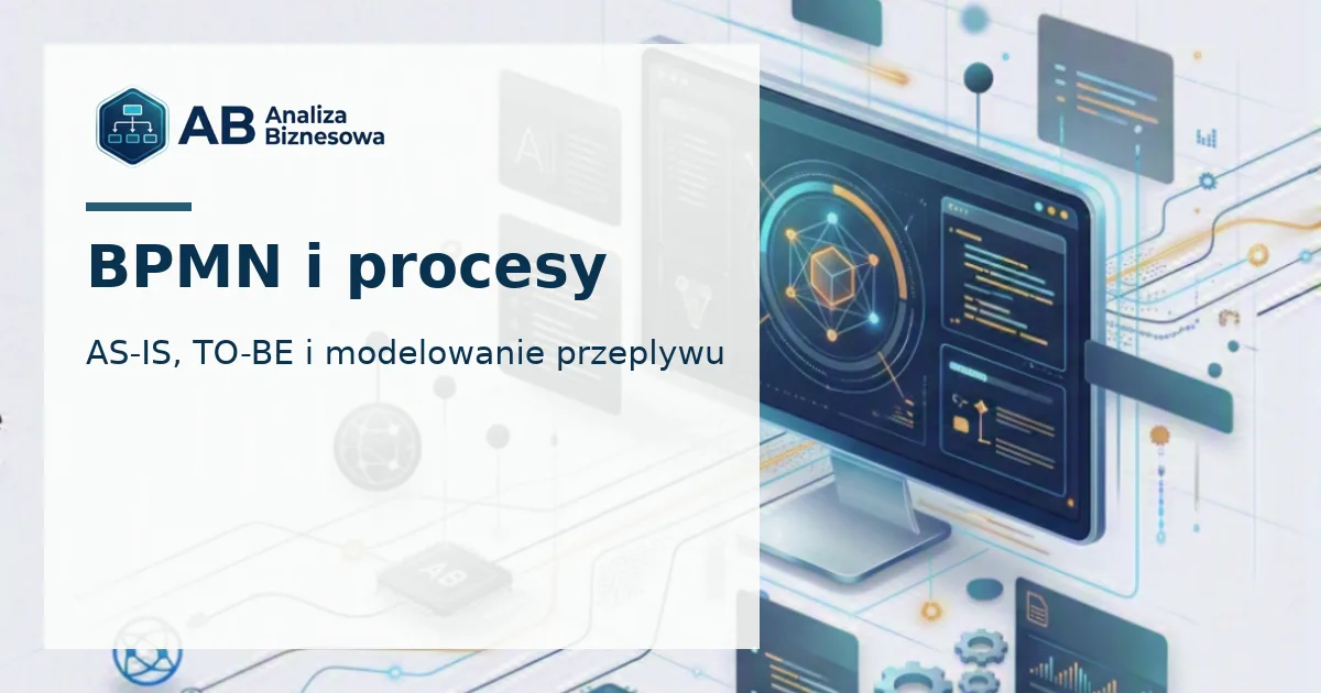 Diagram procesu BPMN ze zdarzeniami, zadaniami i decyzją