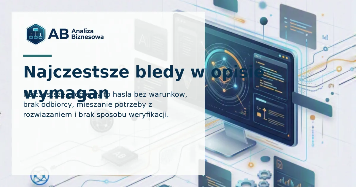 Najczęstsze błędy w opisie wymagań